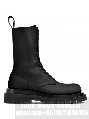 Bottega Veneta Women's Lug Lace-Up Boot Black