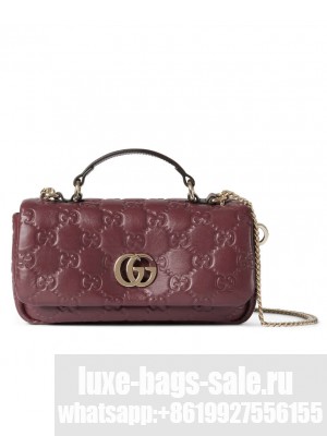 Gucci GG Milano Mini Top Handle Bag 806017 Mauve