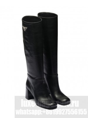 Prada Women's Leather Boots 1W931M Black