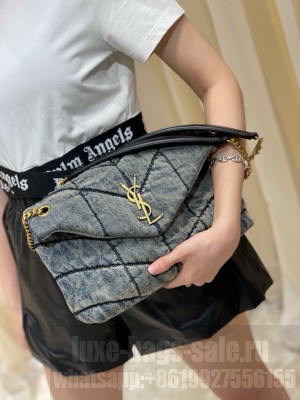 Yves Saint Laurent Loulou Puffer Denim Bag S03020 Blue