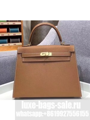 Hermes Kelly 25cm Bag in Original Epsom Leather Brown
