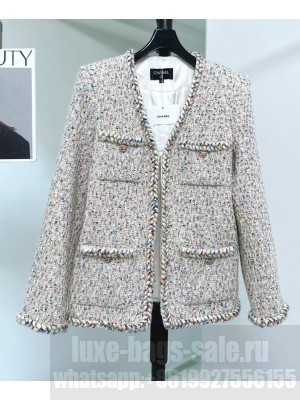 Chanel Women's Tweed Jacket Pink