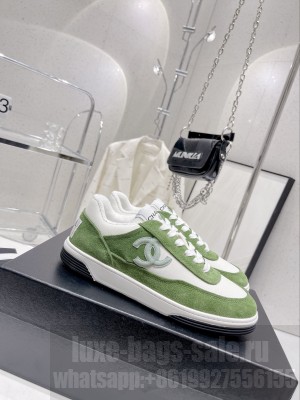 Chanel Suede Sneakers G39978 Green 2023SS 