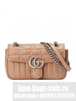 Gucci GG Marmont Mini Shoulder Bag 446744 Apricot