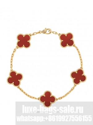 Van Cleef & Arpels Vintage Alhambra Bracelet Red