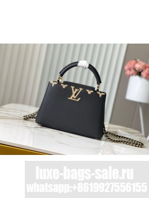 Louis Vuitton Capucines MM M23331 black&Crystal