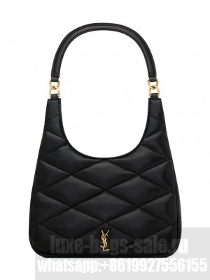 Saint Laurent Sade Hobo In Lambskin Black