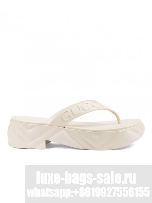 Gucci Women's Thong Platform Sandal 746334 White