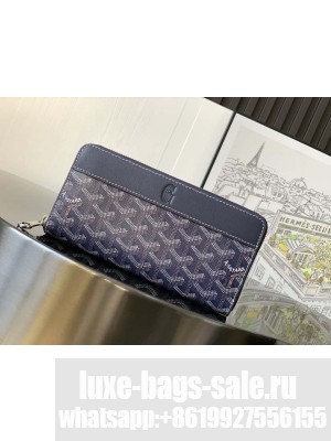 Goyard Matignon GM Wallet Navy Blue