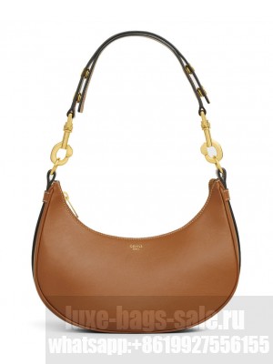 Celine Medium Ava Strap Bag In Smooth Calfskin Coffee