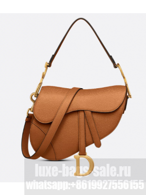 Dior Saddle Bag with Strap Golden Saddle Grained Calfskin M0455CBAA
