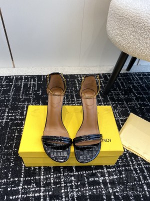 Fendi Women's Colibri Mesh Slingback Sandals Blue 2024