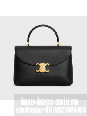 CELINE MEDIUM NINO BAG IN SUPPLE CALFSKIN 117523 BLACK