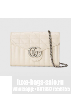 Gucci GG Marmont matelasse mini bag 474575 White