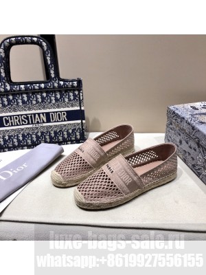 DIOR GRANVILLE ESPADRILLE Nude Mesh Embroidery