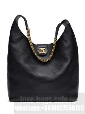 Chanel Large Hobo Handbag AS5410 Black