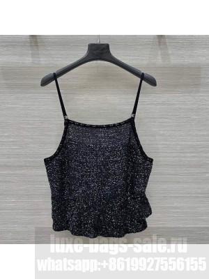 Chanel Sequins Vest Black 2025