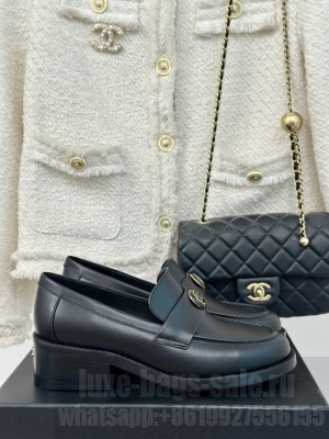 Chanel Calfskin Loafers Black 2024