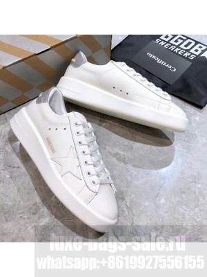 Golden Goose Purestar White Calfskin Sneaker Silver Spring/Summer 2021 Collection  