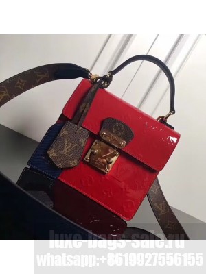 Louis Vuitton Spring Street Monogram Vernis Patent Original Leather M90376 Red