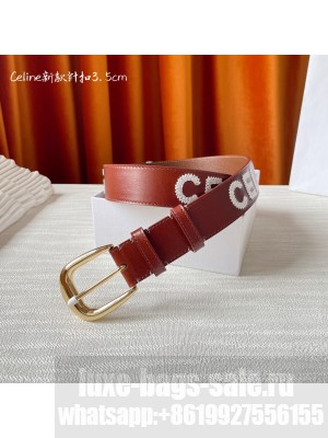 CELINE WIDTH 3.5CM SMALL WESTERN BELT IN TAURILLON LEATHER 033