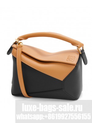 Loewe Mini Puzzle Bag In Classic Calfskin Coffee