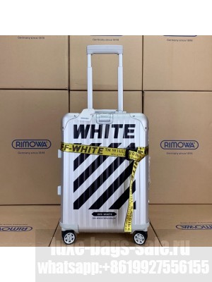 Off-White x Rimowa Striped Luggage Travel Bag Silver 20/26/30 inches 2019 Collection