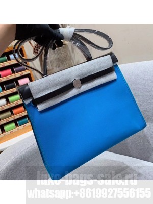 Hermes Herbag Zip 31 Bag in Original Quality Black/Blue