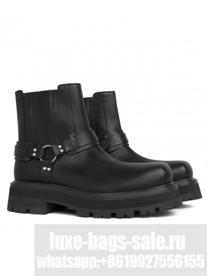 Celine Women's Biker Chelsea Boots In Calfskin Black