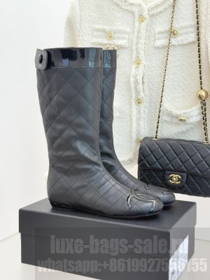 Chanel Quilted CC Lambskin High Boot 09