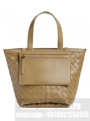 Bottega Veneta Small Flip Flap Coffee
