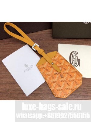 Goyard Luggage Tag Bag Charm Yellow