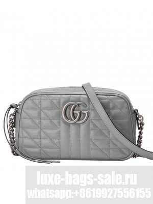Gucci GG Marmont Small Shoulder Bag 447632 Gray