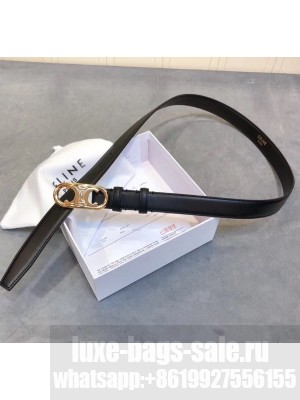 Celine Width 2.5cm Caflskin Belt Black 2020 Collection