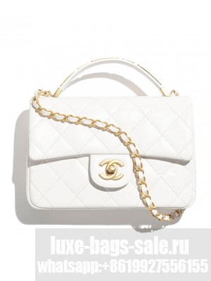 Chanel Small Flap Bag With Top Handle AS4679 White