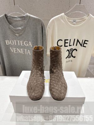The Row Hand-woven Ankle Boots Grey