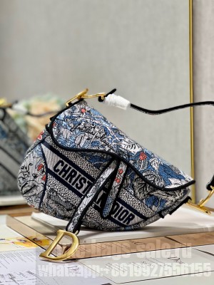 DIOR SADDLE BAG Multicolor Embroidery M0446CE blue