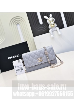 Chanel WALLET ON CHAIN AP4300 gray