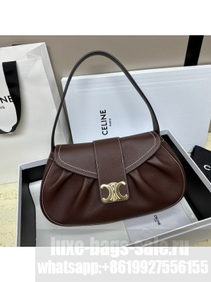 CELINE MEDIUM POLLY BAG IN SUPPLE CALFSKIN 115633 Wine