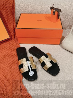 Hermes Oran Flat Slide Sandals 2024 07