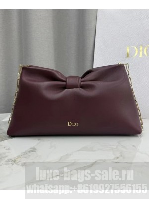 Christian Dior Medium Dior Bow Handbag Henna
