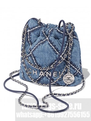 Chanel 22 Mini Handbag AS3980 Blue
