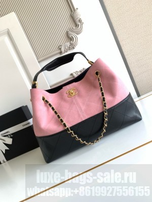 CHANEL Shopping Bag AS5434 black&pink