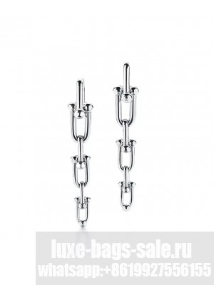 Tiffany Hardwear Graduated Link Earrings Silver