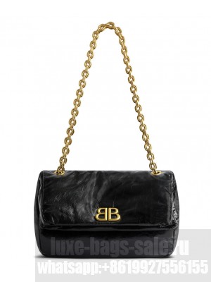 Balenciaga Monaco Small Chain Bag Black