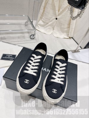Chanel Canvas Sneakers 2023SS black