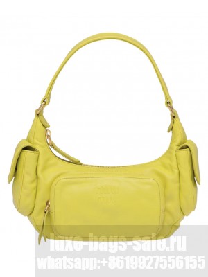 Miumiu Nappa Leather Pocket Bag 5BC146 Yellow