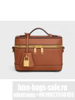 CELINE VANITY IN SMOOTH SATINATED CALFSKIN 119463 tan
