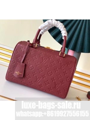 Louis Vuitton Monogram Empreinte Leather Speedy Bandouliere 25 Bag M44145 Scarlet Red