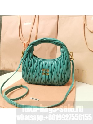 Miu Miu Wander Matelasse Original Sheepskin Bag 5BC125 Green